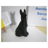 German Shepherd Dog Statue, Carved