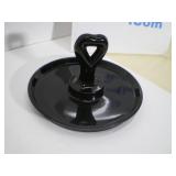 Tidbit Tray, Black Amethyst Glass