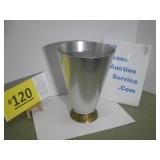 Vase Art Deco Conical Shape with Brass