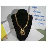 Necklace, Knot Pretzel, Signed "Monet"