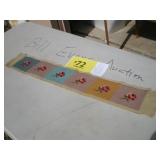 Vintage Hand-Sewn Needlepoint, Roses on Squares