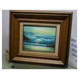 Seascape Ocean Breakers (Waves) with Seagulls