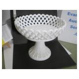 Compote Milk Glass Pedestal Bowl EAPG