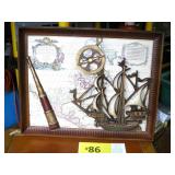 Tall Sails Clipper 3D Burwood Wall Art