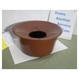 Antique Spittoon, Metal with Brown Enamel