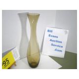 Tall Glass Vase, Amber Honey Gold