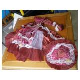 Red Victorian Doll Outfit