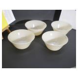 Fire-King Oven Glass Ivory Dessert Custard Cups