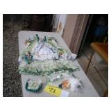 Georgeous Victorian Doll Outfit in Green and Gold