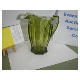 Pitcher, Olive Green, Westmoreland Glass