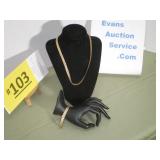 Necklace & Bracelet Set, 21.0 Grams, Marked 14k