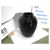 Unique Glass Vase Ringed Beehive Style