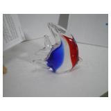 Patriotic Red, White & Blue Angel Fish Paperweight