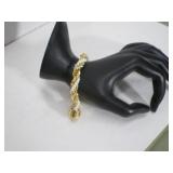Bracelet, TwistedRope Chain with Faux Pearls