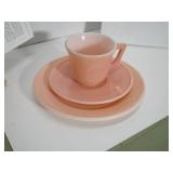 'Little Hostess' Glass Teacup Set in Pastel Pink