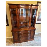 Solid Wood Curved Glass Hutch