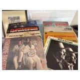 Vinyl Records and Music CDs With Plastic Storage B