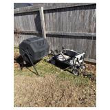 Rotating Compost Bin and Foldable Garden Cart