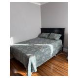 Full-Size Bed With Headboard, Mattress, and Comfor