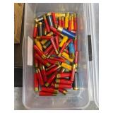 Shotgun Shells in Plastic Storage Container