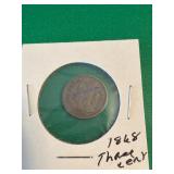 1848 Three-Cent Coin in Protective Holder