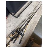 Zebco and Shakespeare Fishing Rods with Reels