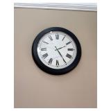 Wall-Mounted Clock, Plaque, and Wooden Cross Decor