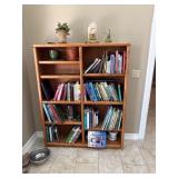 Wooden Bookshelf with Contents, Estimated 46x12x56