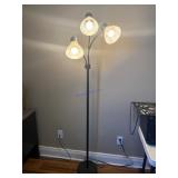 Black Metal Floor Lamp With Three Adjustable Shade