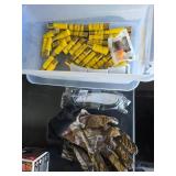 Yellow 12-Gauge Ammunition, Camo Gloves, and Acces