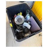 Plastic Tote Containing Assorted Items