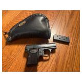 Baby Browning Pocket Pistol .25 With Case and Maga
