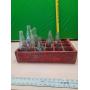 Wood pop crate and bottles