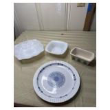 Milk glass, plates plate from Spain & more