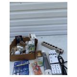 2 new power strips 1 used, large lot of light