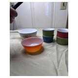 Corningware, fire king dish and custard dish