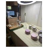 Trinket dishes,S&P shaker fireplace for candle