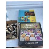 Vintage chess & checks set