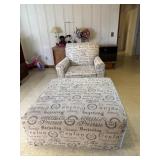 Occasional Chair with over sized Ottoman