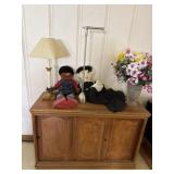 Cabinet 42"x17"x 30" with sliding doors, flower