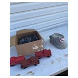 Lionel Lines trains cars , track and Box Car