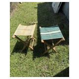 Camp stools and fold up chair
