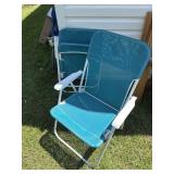 2 folding patio chairs