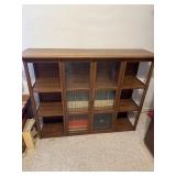 Glass doors cabinet & encyclopedias 54"x14"x40"