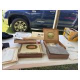 Cigar boxes and stamp collection