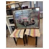 2 end tables and clock