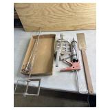 Caulking Gun, saw, paint stirs and more