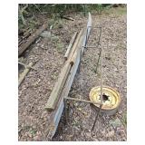Tin, rack and lumber