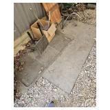 3 rubber floor mats and misc