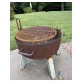 Fire pit barbecue